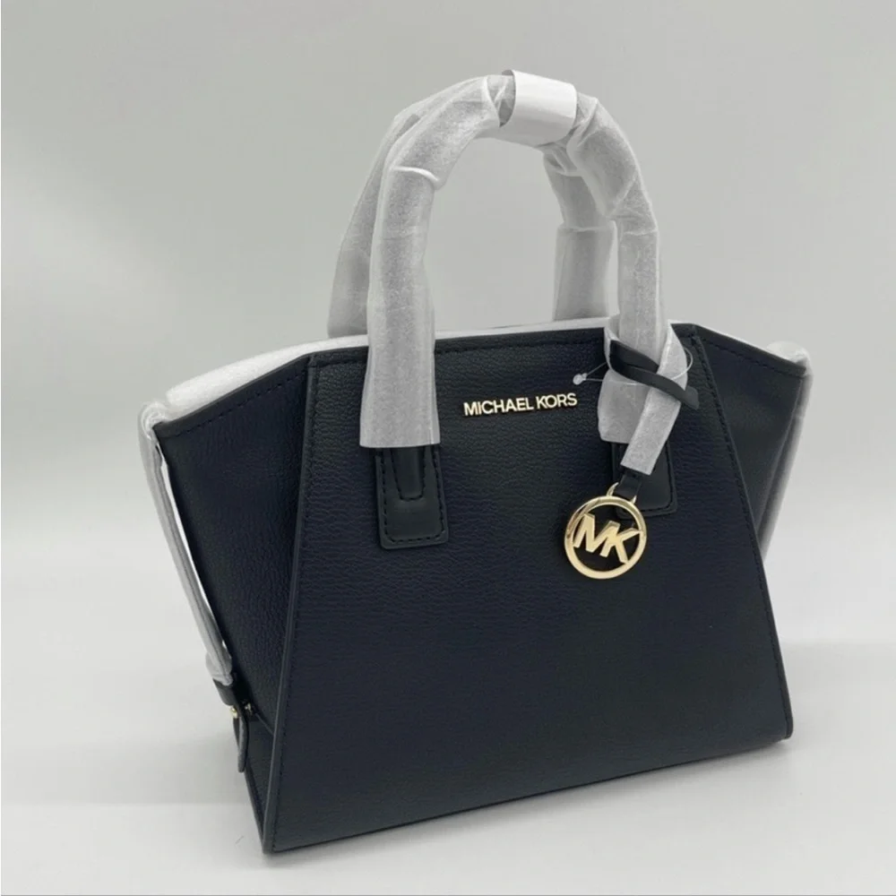 Michael Kors Avril Small Satchel Crossbody Black